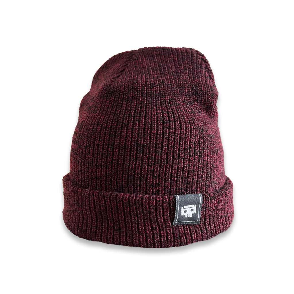 Kassettenricardo Beanie burgundy mit Logo