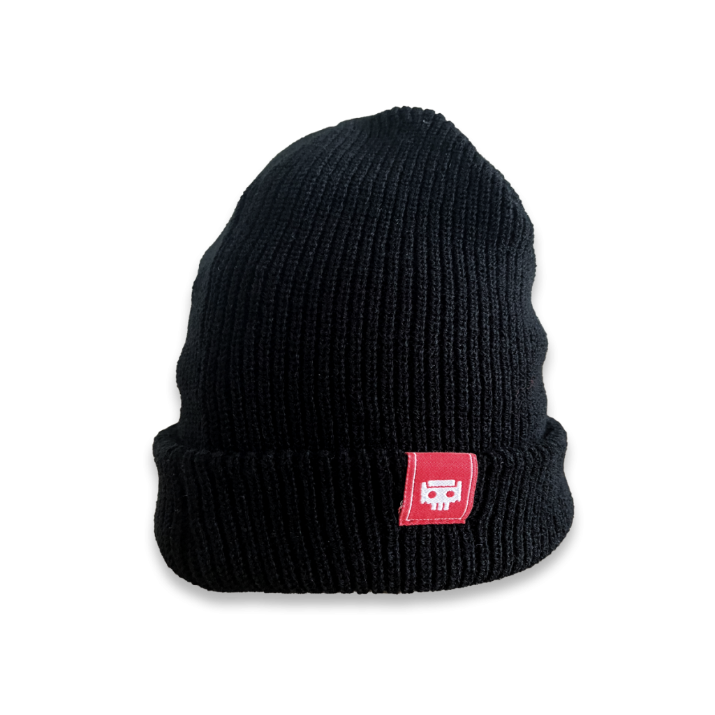 Kassettenricardo Beanie schwarz mit Logo