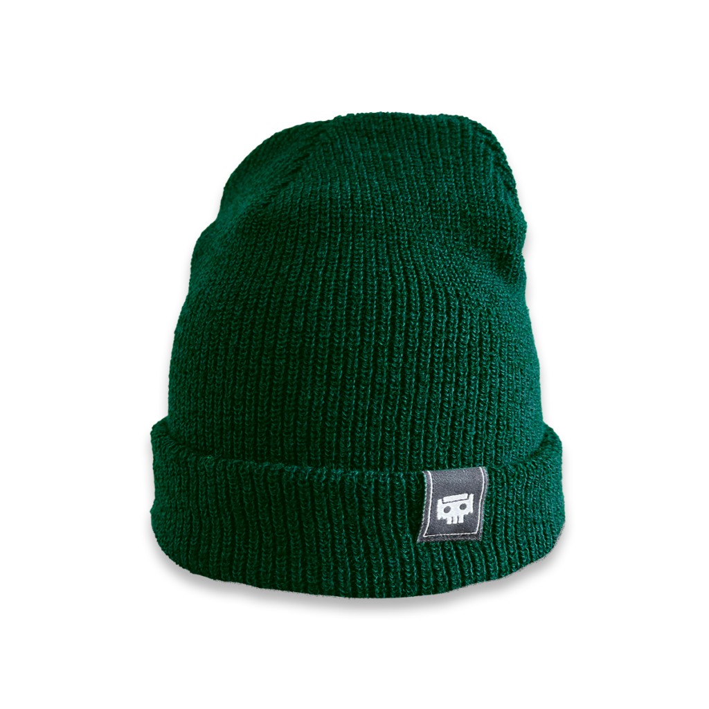 Kassettenricardo Beanie bottlegreen mit Logo